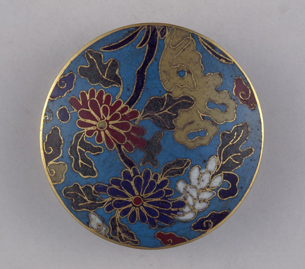 图片[2]-Kangxi style filigree enamel ammonite round box-China Archive